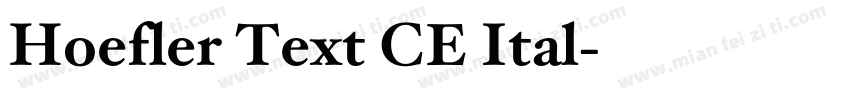 Hoefler Text CE Ital字体转换
